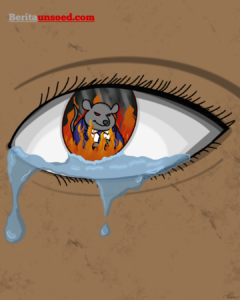 Ilustrasi puisi Rakyat Punya Mata, Tuhan Punya Neraka!