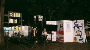 Sesi Bincang Buku "Mungkin Puisi" Bersama Panji Sakti di BIL Fest (15/6/2025) (beritaunsoed.com/Helmalia Putri)