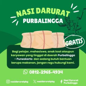 Pamflet Nasi Darurat Purbalingga (Sumber: Instagram @nasidaruratpbg)